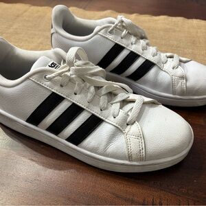 Adidas Ortholite Float Classic White Sneakers with Black Stripes
